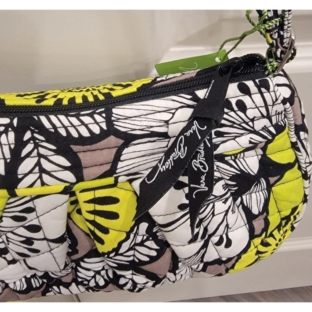 Vera Bradley Yellow White and Black Shoulder Bag Crossbody Purse
